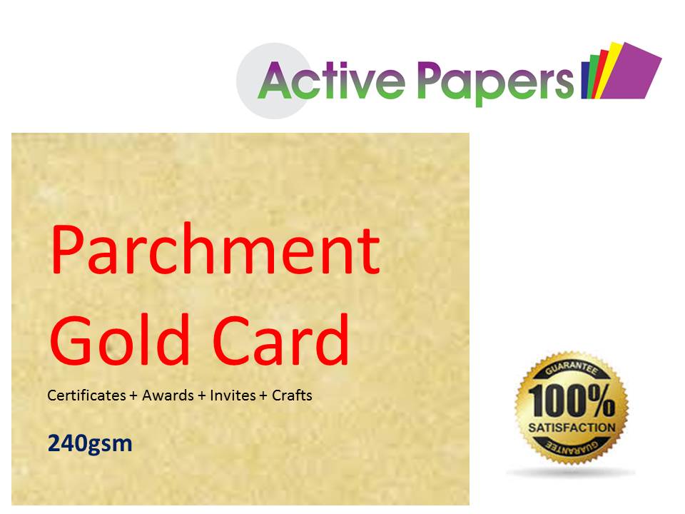 Gold Cloudy Parchment Card 240gsm