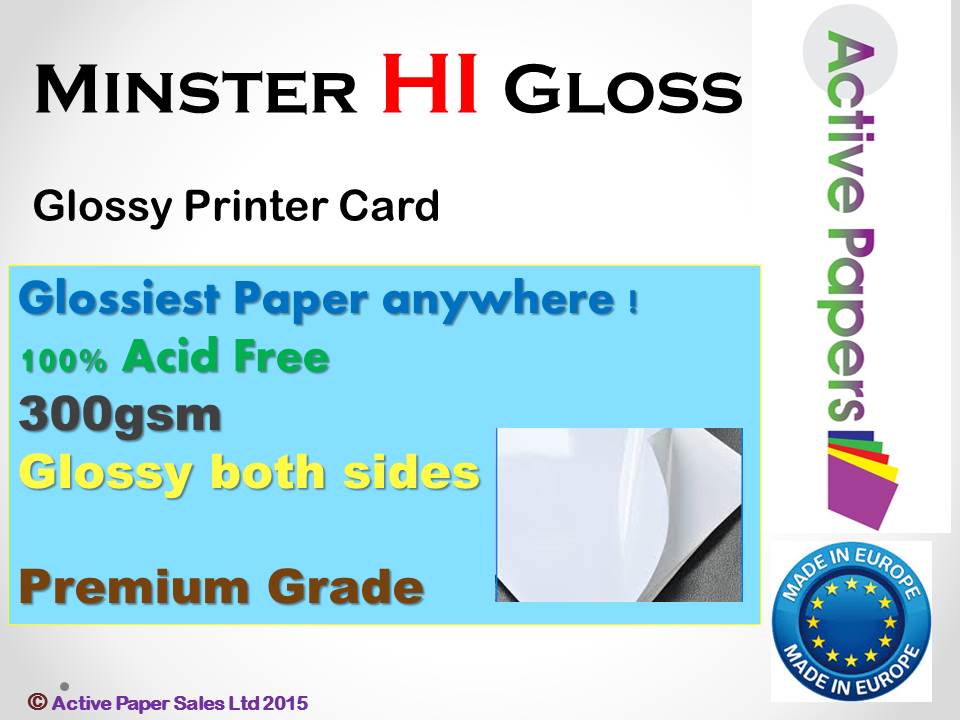 Minster High Gloss 300gsm A6 100 sheets
