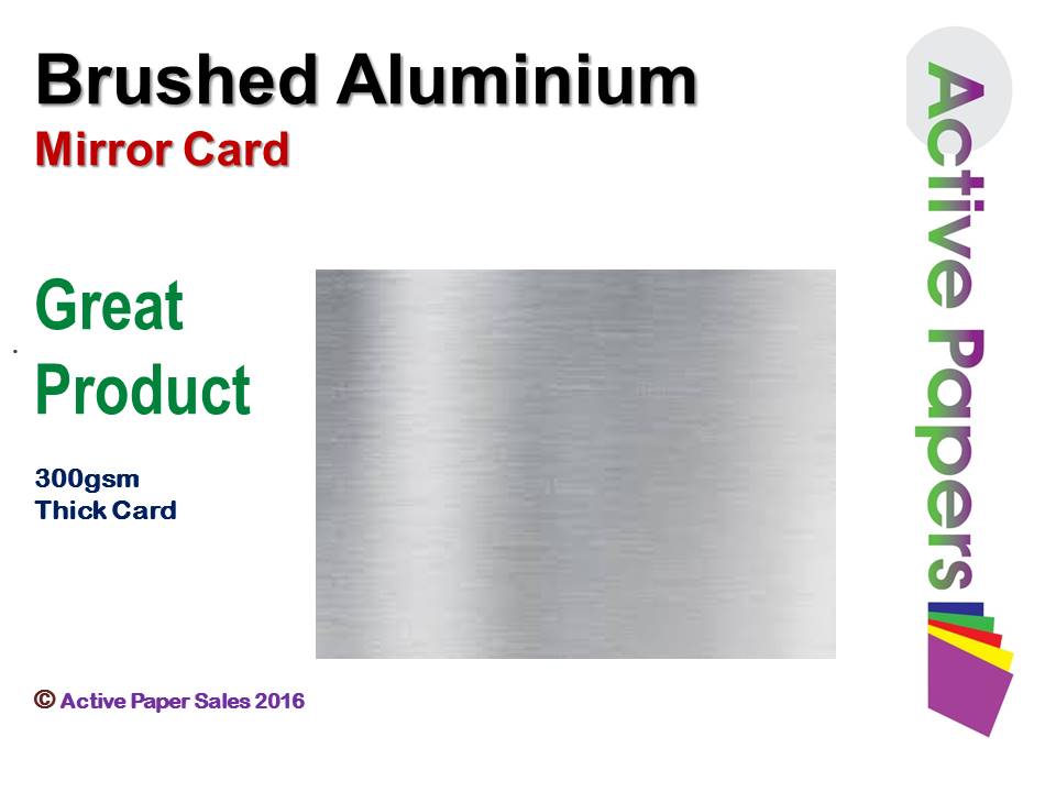 Brushed Aluminium Mirror Card