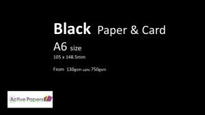 Black Paper Card A6 size 105x149mm 100 sheets per pack
