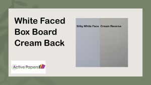 1000 sheets White Box Card A4 or A5 400gsm Cream Back 35% off