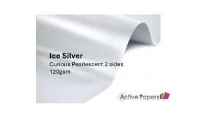 100 sheets Pearlescent Ice White SILVER A4 300gsm NM103