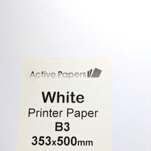 B3 size 353x500mm range of white paper & card 60-350gsm