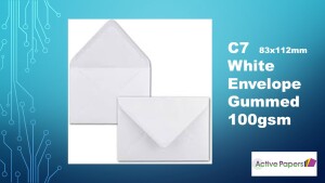 C7 White Gummed Envelopes 100gsm 500 envelopes